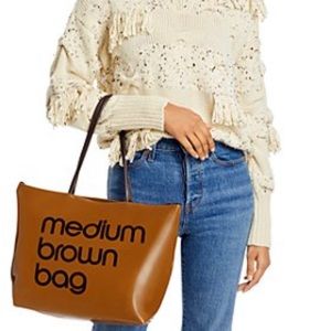 Medium brown tote iconic bloomingdales brown bag